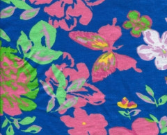 Полотно трикотаж. Кулирка 30/1 Оп, набивная, с обработкой силиконом, халатная, 140гр, рул.(шир180см)